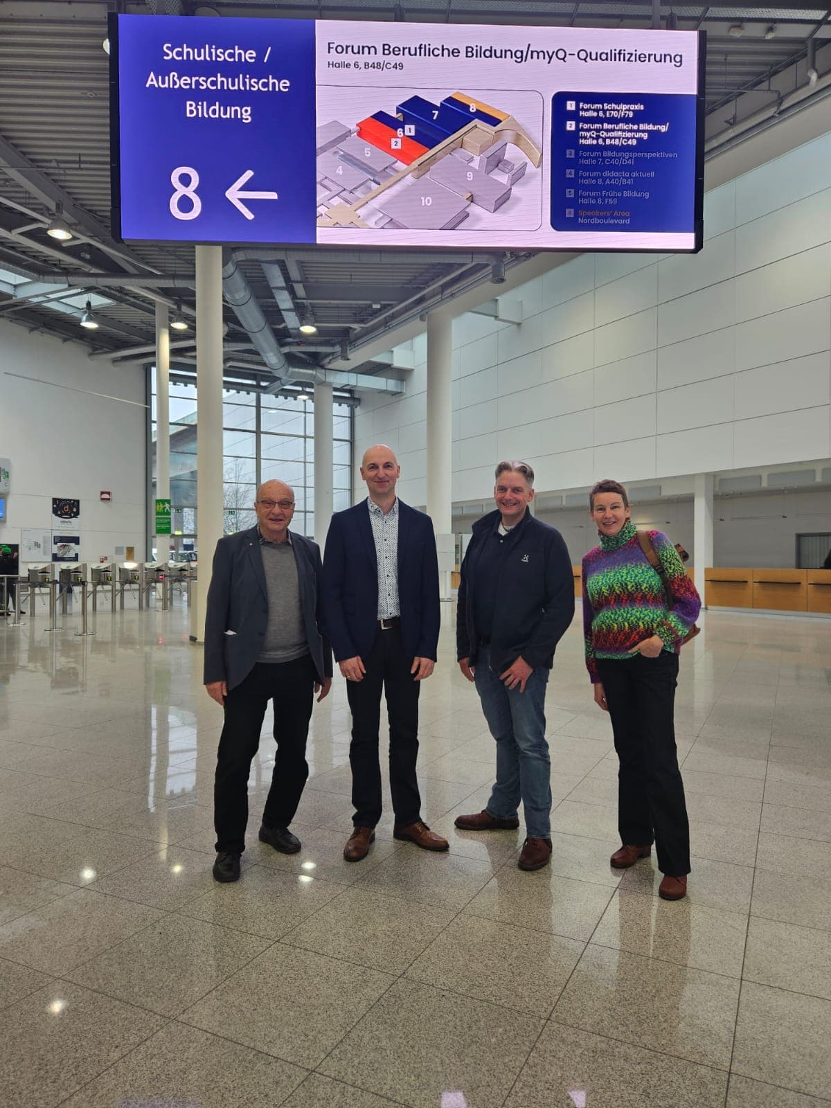 Unser Netzwerk-Team auf der didacta in Köln: Horst Lüdtke, Arnd Höljes, Jan Lückert und Nicole Wind