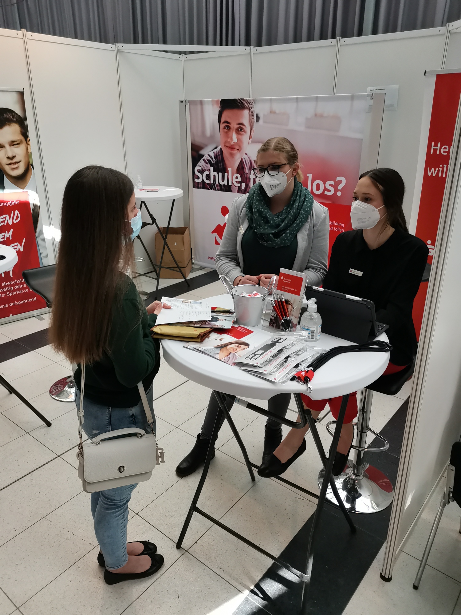 Die Weser-Elbe-Sparkasse war mit einem Stand auf der vocatium vertreten.